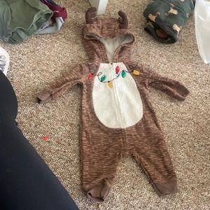 Reindeer Fleece Onesie